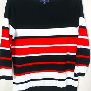 Women's Striped Sweater Top Size Large Gently Used